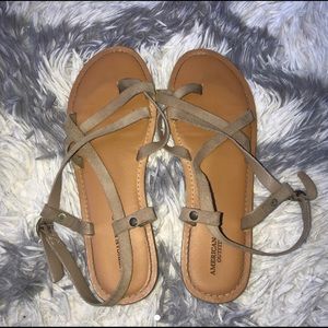 american eagle tan sandles